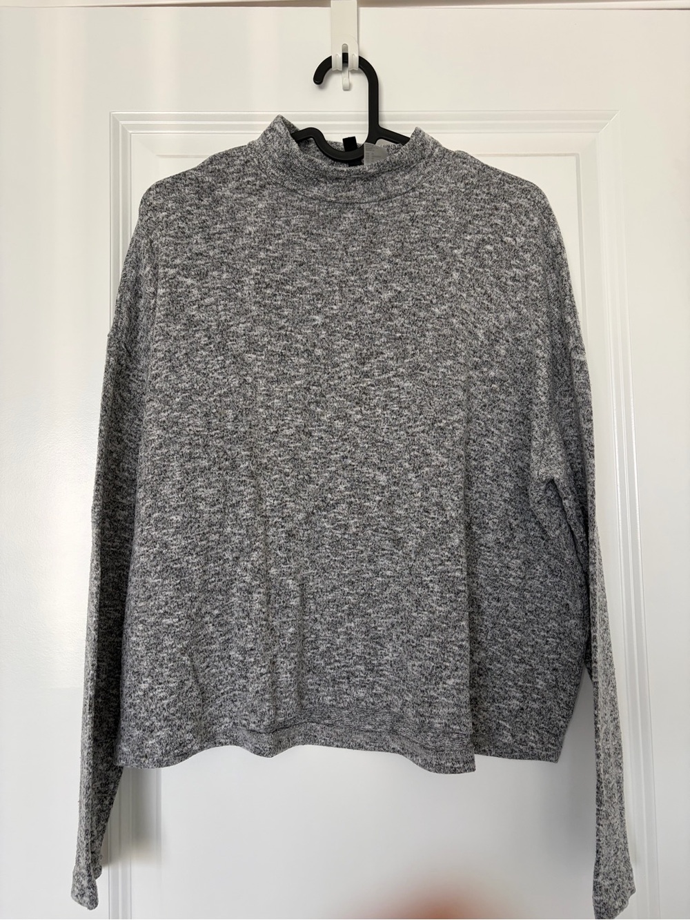 H&M Gray Mock Neck Sweater - Heather Gray